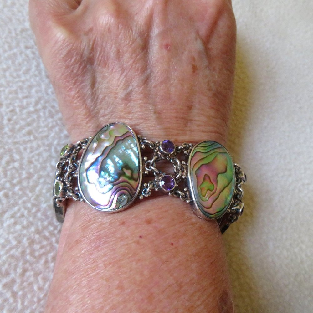 Sajen Sterling Paua Shell Bracelet